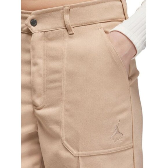 NEW Air Jordan Womens Woven Pleated Pants Size Medium Tan MSRP $99 - Picture 7 of 7